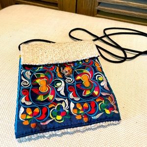 Hand embroidered ethnic crossbody bag